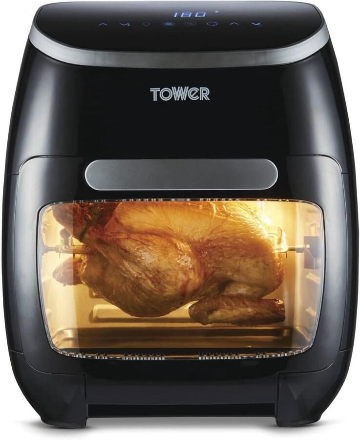 Digitale Airfryer Oven 10-in-1 met Snel Luchtcirculatie en 60-Minuten Timer 11 L 2000 W Zwart