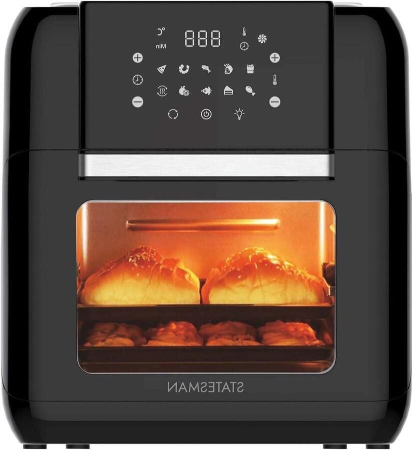 Digitale Airfryer Oven Heteluchtoven Airfryer Gezond Koken 360° Hete Luchtcirculatie 11 Liter Zwart