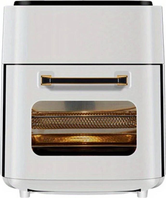 Digitale Airfryer PFAS vrij Groot 15 Liter Heteluchtfriteuse Zwart Digital screen 6 Voorinstellingen Inclusief in hoogte verstelbaar Grillrack Frituurpan Zonder Olie 1400W 220V