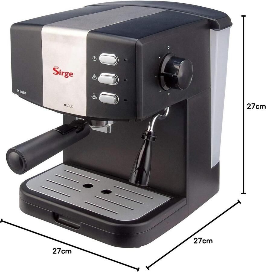 Digitale Espressomachine met 20 Bar Pompkracht en Cappuccinosysteem