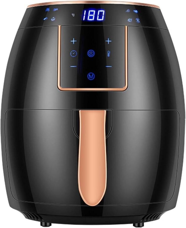 Digitale Friteuse Oven Hetelucht Frituur Gezond Koken Multifunctioneel Apparaat 5.5 Liter Zwart