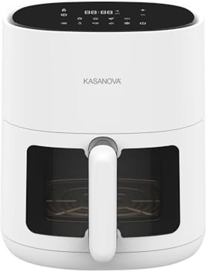 Digitale Heteluchtfriteuse Airfryer Gezond Frituren Programmeerbaar 45 Liter Wit