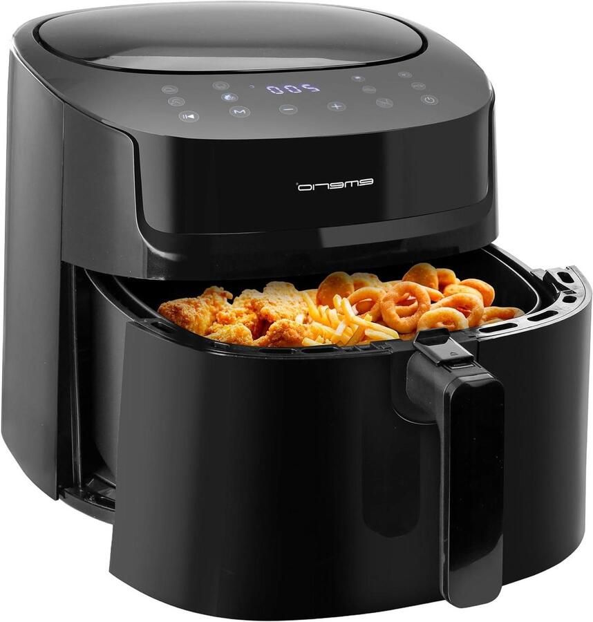 Digitale Heteluchtfriteuse Grote Airfryer Gezond Frituren 8 Programma's 72 Liter Zwart