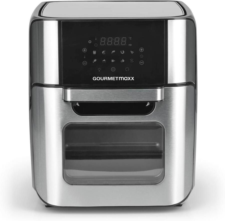 Digitale Heteluchtfriteuse XXL 12L RVS Oven met Timer en Touchdisplay