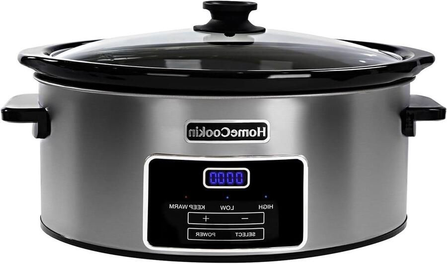 Digitale Kooktoestel Slowcooker Multicooker Familiediners Bereiden Programmeerbare Timer 7.6 Liter Roestvrij Staal