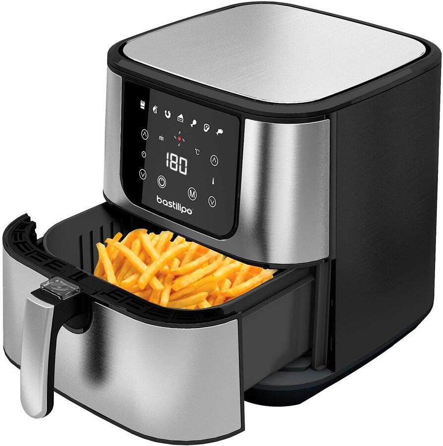 Digitale luchtfriteuse 5 liter 1800 W geborsteld staal AF-1800