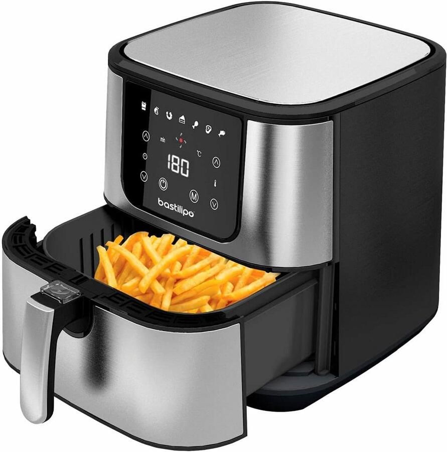 Digitale Luchtfriteuse 5 Liter 1800W Met Geborsteld Staal