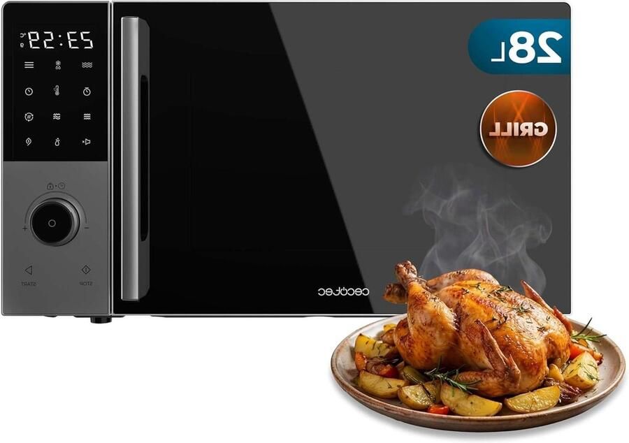 Digitale Magnetron Combimagnetron Grill Snel Koken Met Convectie 28 Liter Zwart