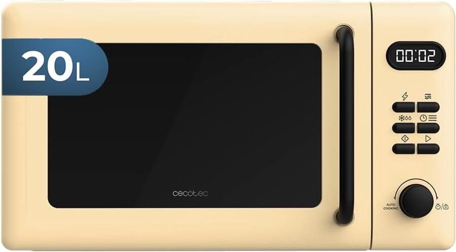 Digitale magnetron Compacte oven Snel opwarmen Met grillfunctie 20 liter Geel