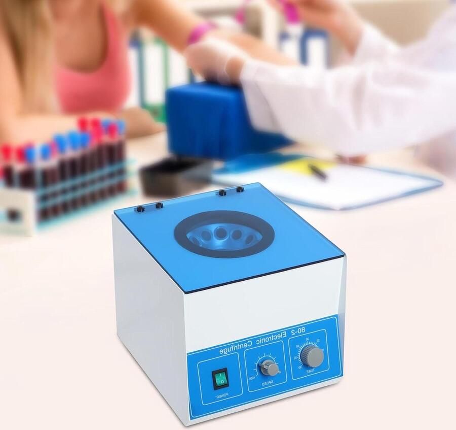 Digitale Mini Centrifuge Laboratorium Centrifuge Monsters Scheiden Stepless Speed Control 12 x 20ml Adapters Blauw