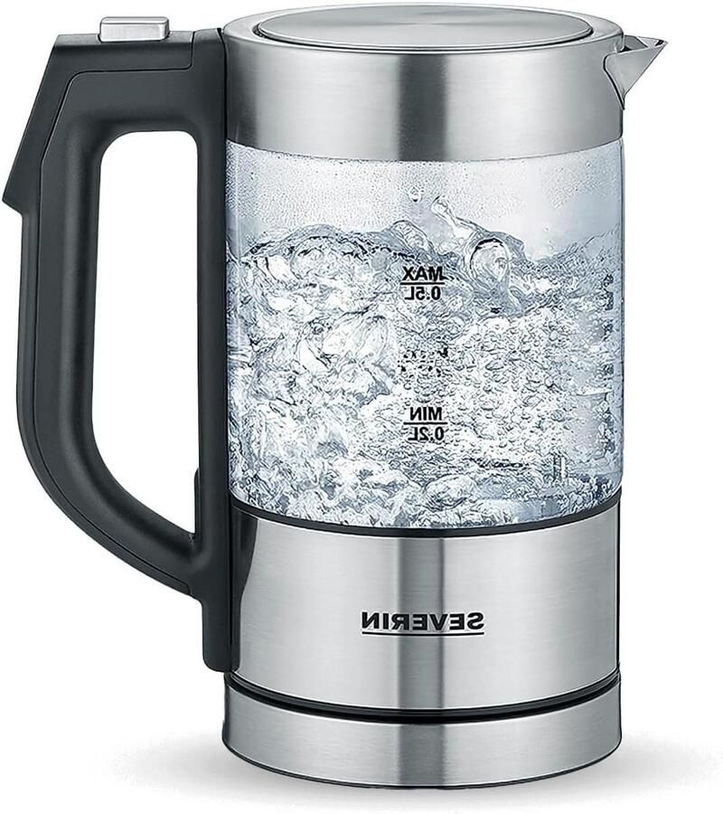 Digitale mini waterkoker Compacte ketel Thee en koffie zetten Temperatuurkeuze 05 liter Zwart