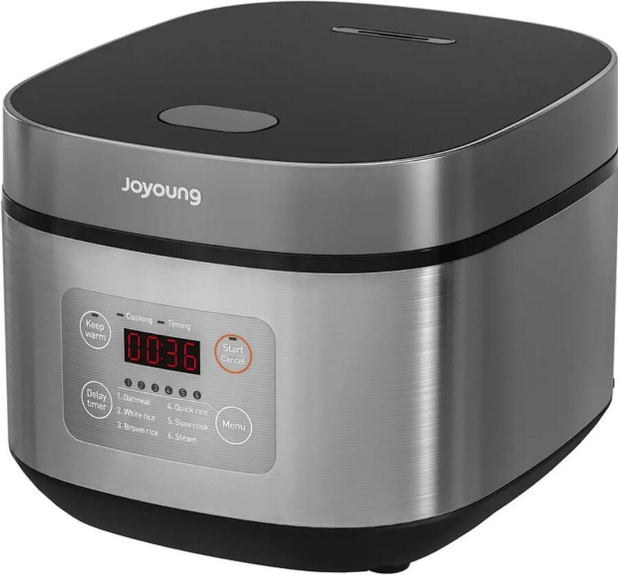 Digitale Rijstkoker 4L – 8 Koppen – 6 Kookprogramma s – 5-Laags Antiaanbak Binnenpan – Stoomfunctie – Warmhoudfunctie – Uitgestelde Start-Zwart