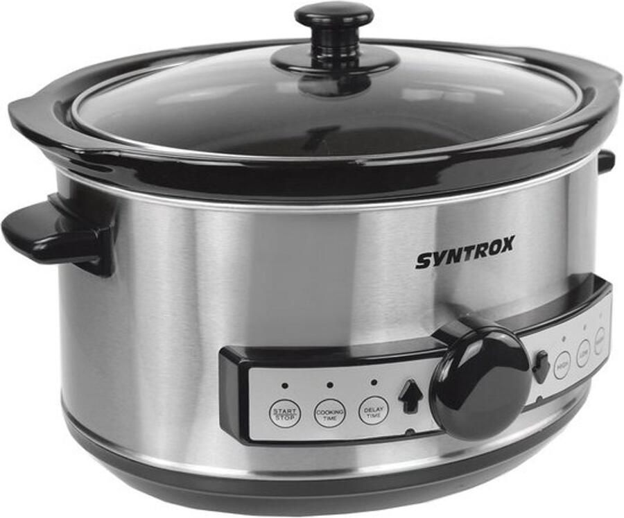 Digitale slowcooker 3 5 liter met timer en warmhoudfunctie