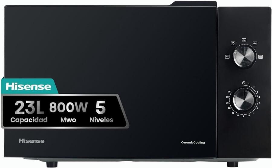 Digitale Solo Magnetron 23 Liter met 800 Watt Vermogen Zwart