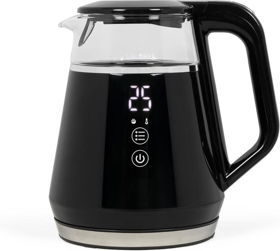 Digitale Waterkoker Borosilicaatglas Variabele Temperatuur 40°C tot 100°C Compact Ontwerp Voor Dagelijks Gebruik