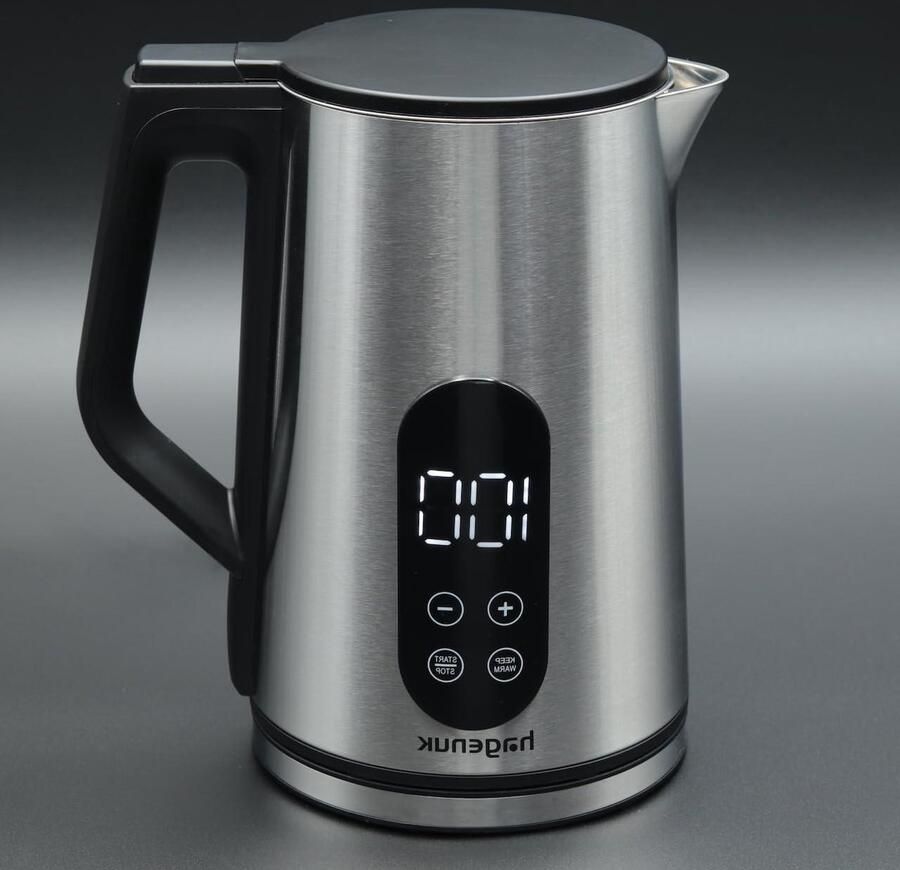 Digitale Waterkoker Elektrische Ketel Dranken Bereiden Temperatuurkeuze 17 Liter Zilver