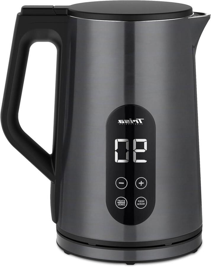 Digitale Waterkoker Elektrische Ketel Thee Zetten Dubbele Wand 17 Liter Antraciet