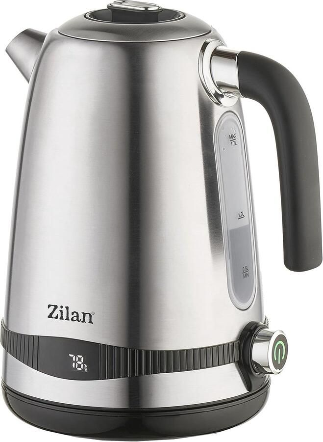 Digitale waterkoker Roestvrij staal Thee en koffie Temperatuurregeling 17 Liter Grijs