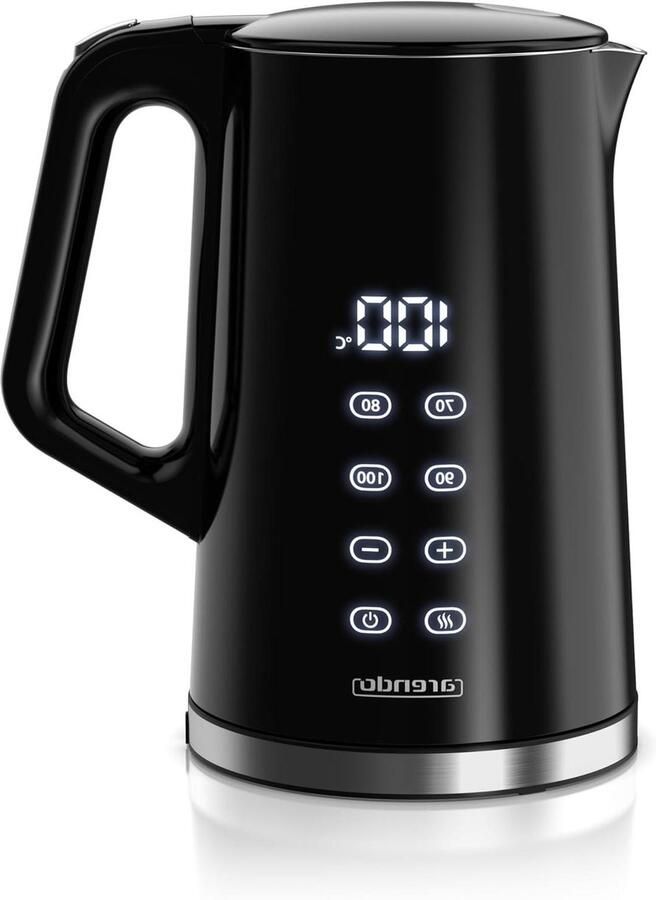 Digitale Waterkoker Temperatuur Instelbaar Dranken Bereiden Dubbelwandig Cool Touch 17 Liter Zwart