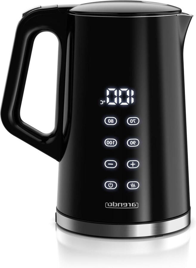 Digitale Waterkoker Temperatuur Waterkoker Thee en Koffie Zetten Dubbelwandig Cool Touch 17 Liter Zwart