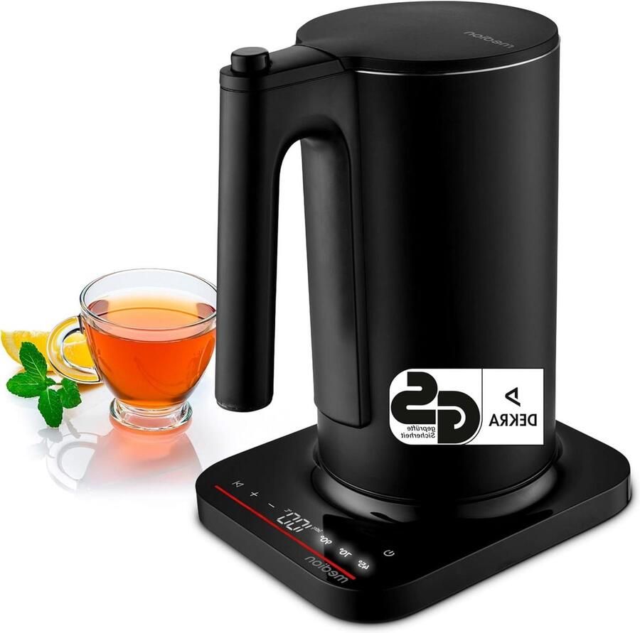 Digitale Waterkoker Themo koker Precies verwarmen Temperatuur display 1.5 liter Zwart