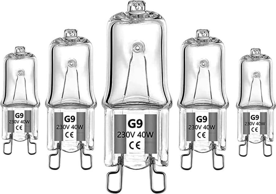 Dimbare G9 Halogeenlamp 40W 5 Stuks voor Oven en Magnetron