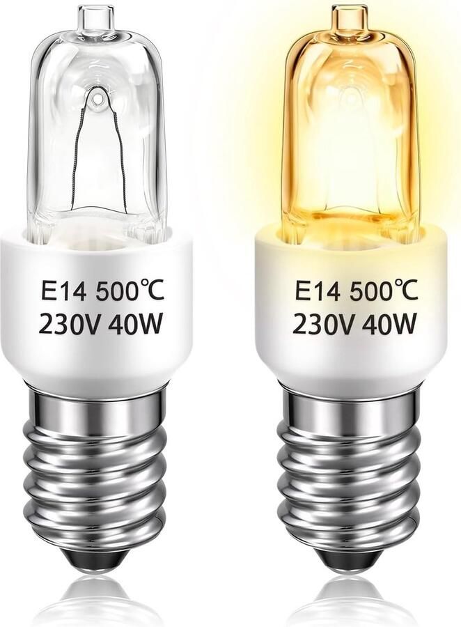 Dimbare Ovenlamp E14 300°C 230V Warm Wit voor Oven Magnetron en Koelkast Set van 2