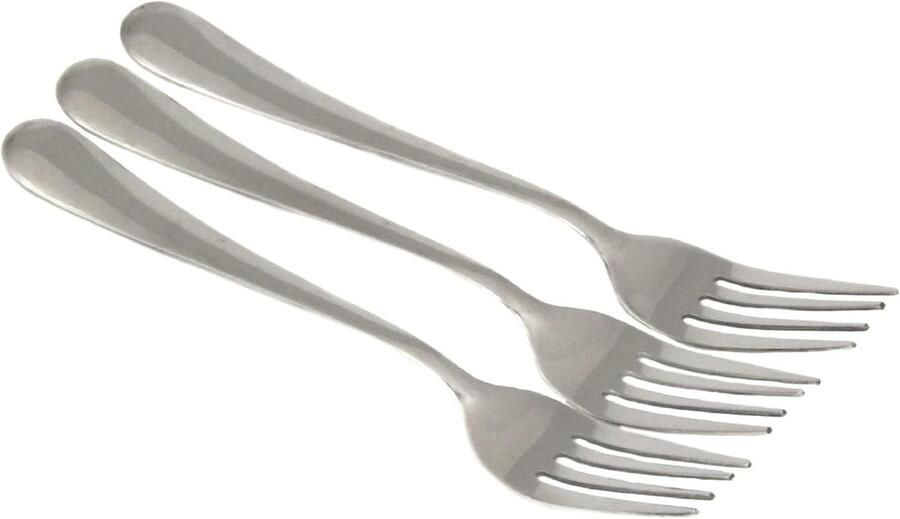 Diner Vork Set Roestvrijstalen Vorken Tafel Dekken Geborstelde Afwerking 7.5 inch Roestvrij staal