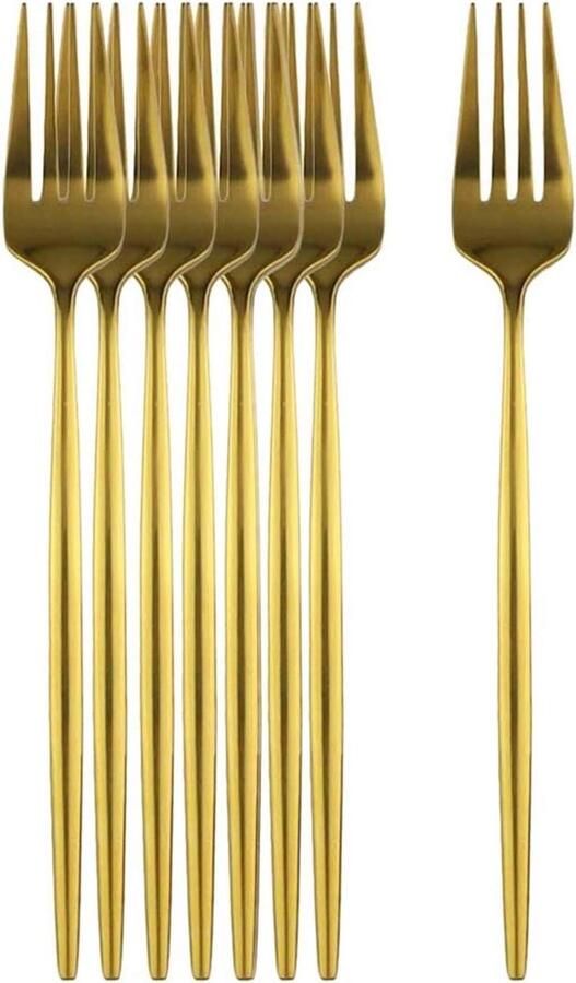 Diner Vorken Bestek Set Tafel Dekken Roestvrij Staal 8 Stuks Goud
