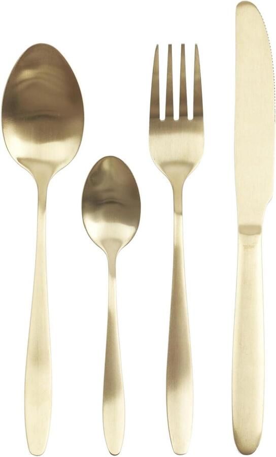 Dinerset Bestekset Goud Mooie Tafel Klassieke Stijl 16 Delig Goud