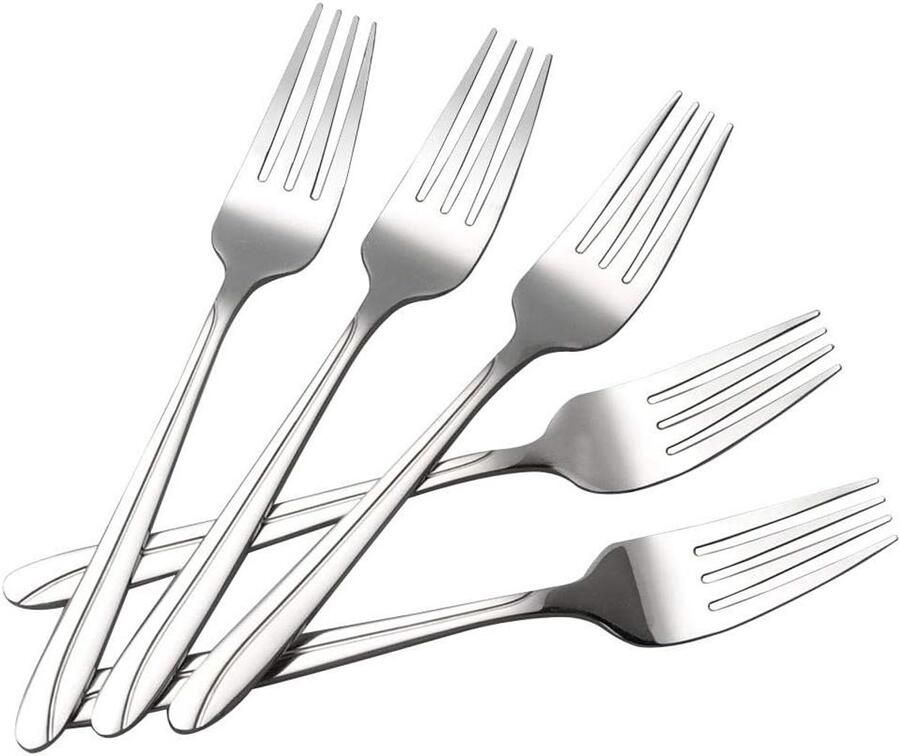 Dinervorken Roestvrij Staal Tafelvorken Bestek Dineren Keuken Roestbestendig Materiaal 206 cm Lengte Zilver