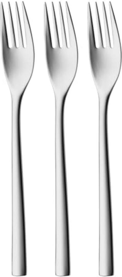 Dinervorkset 3-delig 21 cm Gepolijst Roestvrij Staal Duurzaam en Vaatwasmachinebestendig