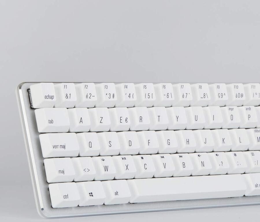 Mechanisch Gaming Toetsenbord met PBT Keycaps en Gateron Blue 69 Toetsen FR AZERTY Lay-out Achtergrondverlichting
