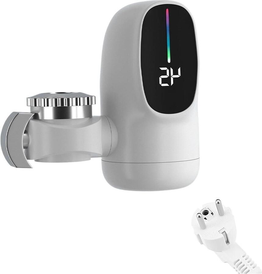 Direct Heetwaterkraan Doorstroomverwarmer Kraan Direct Warm Water 3-Seconde Opwarming 11.9W cm Wit