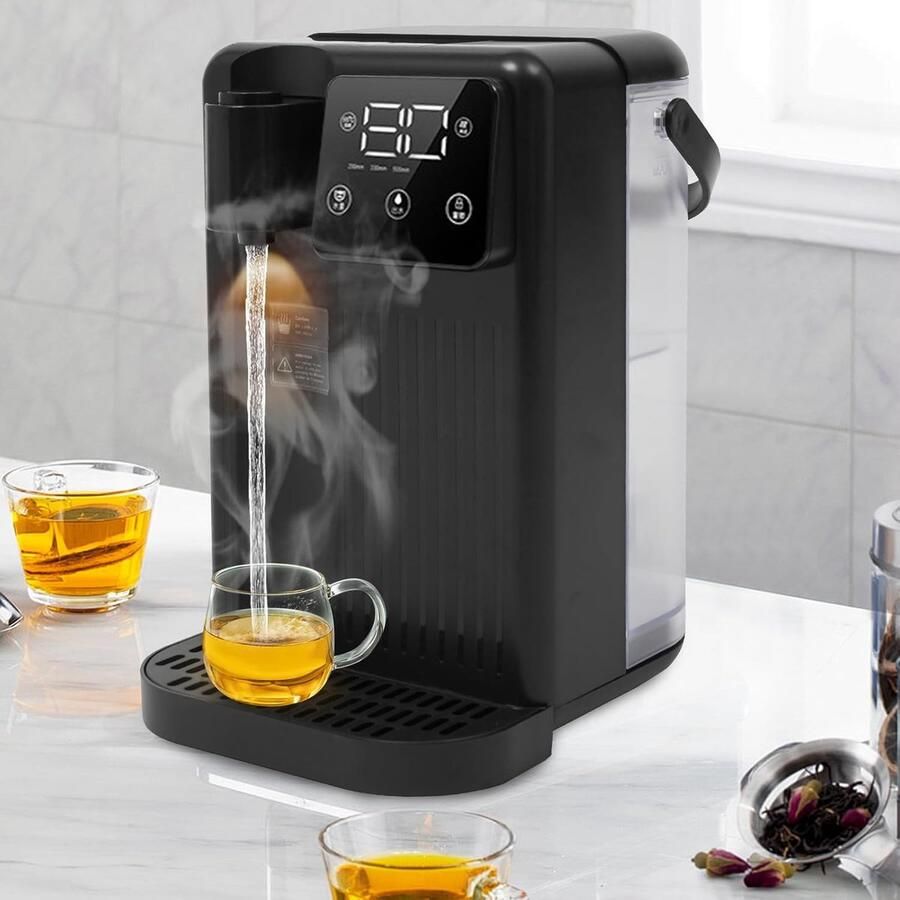 Direct Warmwaterdispenser Waterkoker Desktop Snel Drankjes Maken 3 Seconden Opwarmtijd 3 Liter Capaciteit Zwart