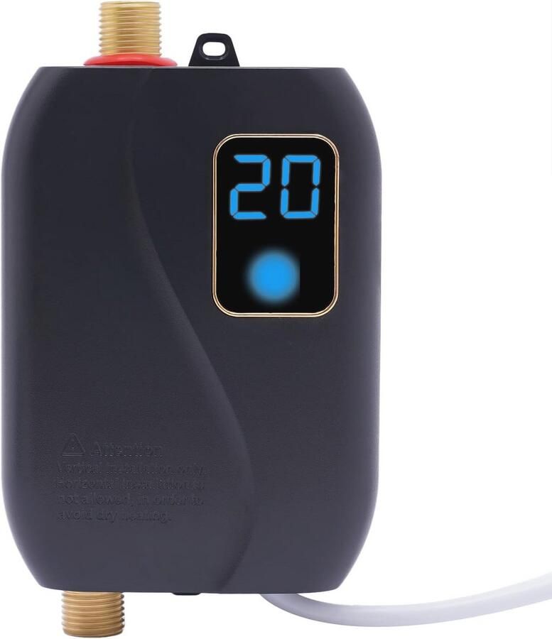 Mini Doorstroomboiler Tankloze Boiler Direct Heet Water Snelle Verwarming 3 Sec 3500 Watt Zwart