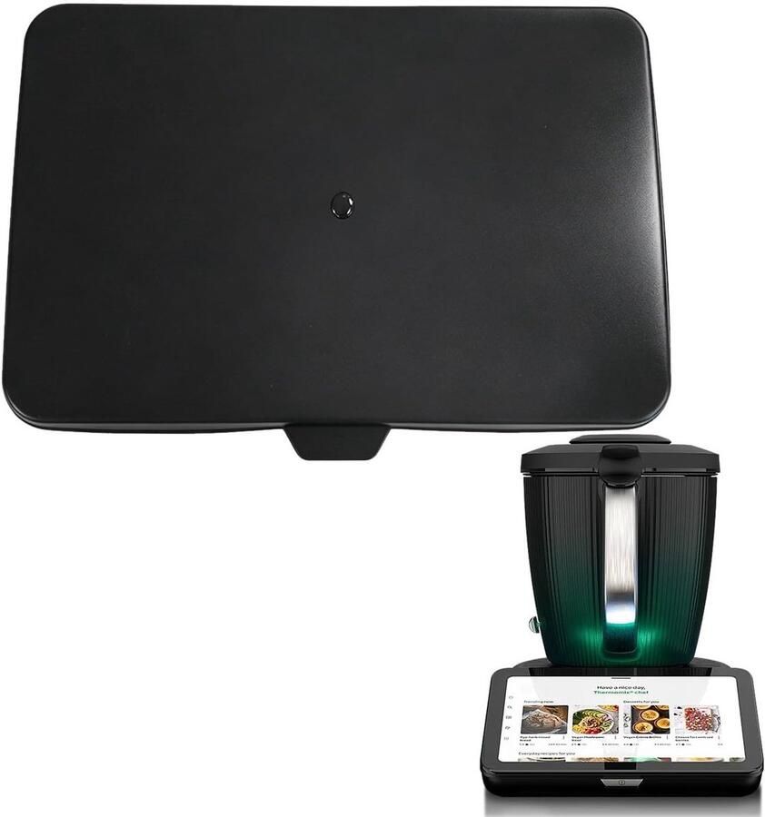 Displayafdekking voor Thermomix TM7 schermbescherming tegen krassen en stof voedselveilige siliconen anti-vingerafdruk gemakkelijk te reinigen accessoires voor keukenmachines zwart en duurzaam
