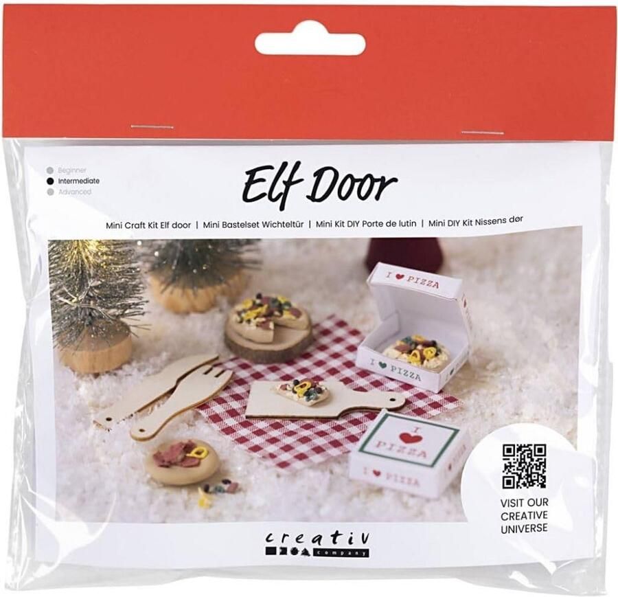 DIY Pizzaset Miniatuur Decoratie voor Wichteldeur en Kerstkabouter