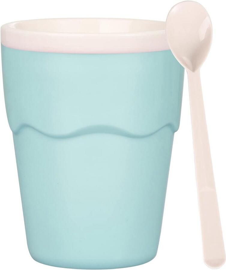 DIY Slushie Maker Beker met Lepel Snel IJskoffie Smoothie of Milkshake Maken