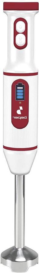 Dompelmixer Staafmixer Snoerloos Keukenwerk Oplaadbaar Via USB 60 Watt Rood Wit