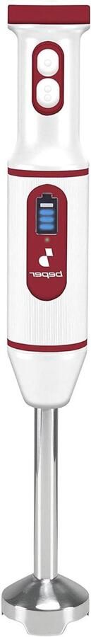 Dompelmixer Handmixer Snoerloos Snel Mixen USB Oplaadbaar 60 Watt Rood Wit
