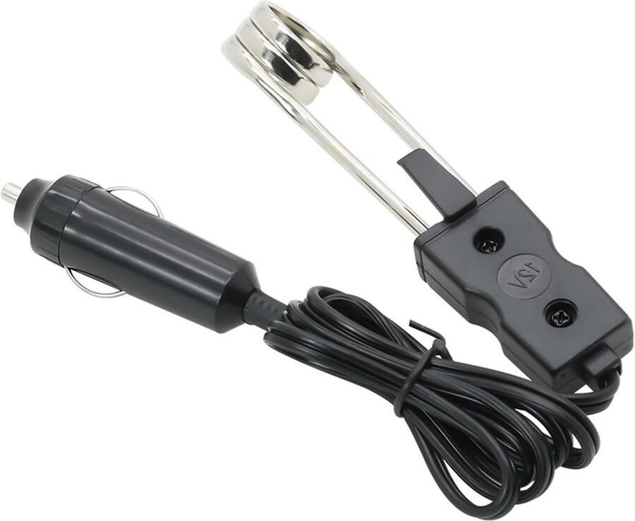 Dompel Waterverwarmer Auto Dompelaar Onderweg Koken 12V Stroomvoorziening 120W Vermogen Zwart
