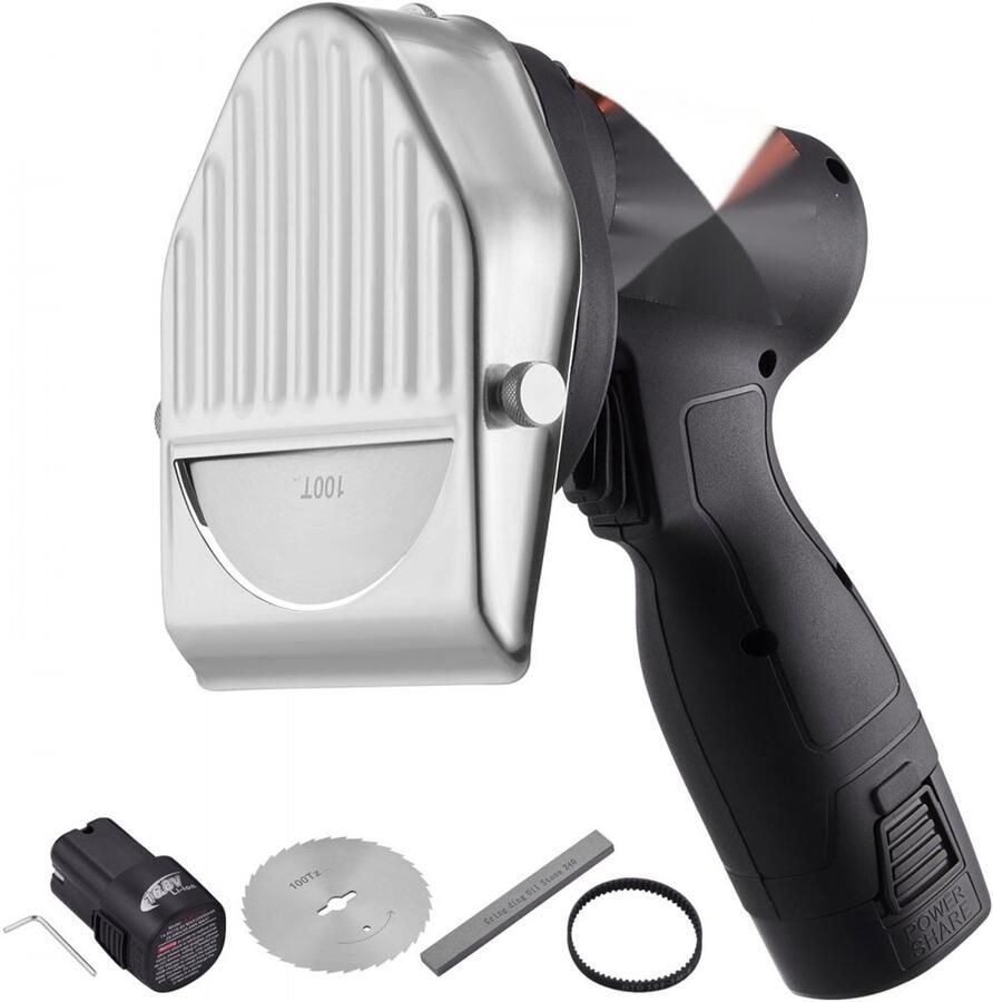 Döner Kebab Snijder Draadloos Elektrisch Mes 80 W Vermogen Verstelbare Dikte 0–8 mm 100 mm RVS Messen Commerciële Kwaliteit Voor Shoarma Gyros Zwart