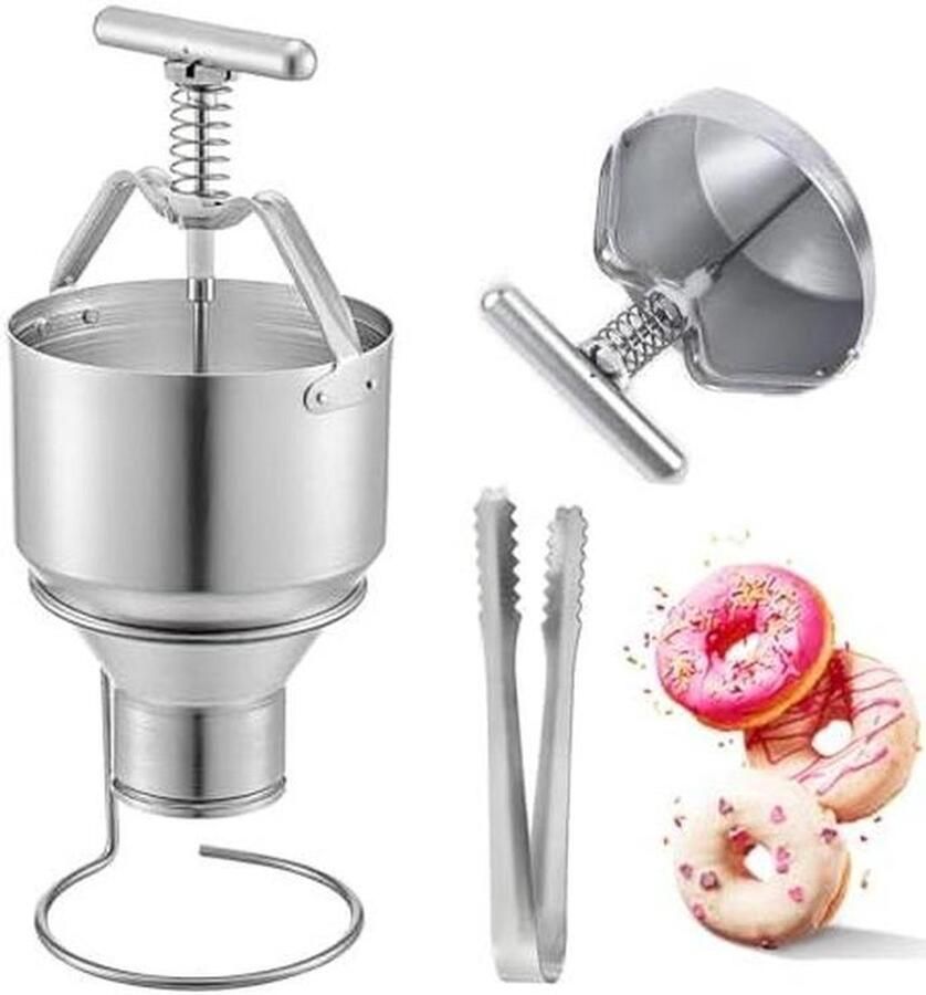 Donut Maker Beslag Dispenser Donuts Bakken Handsfree Bediening 3L Capaciteit Zilver
