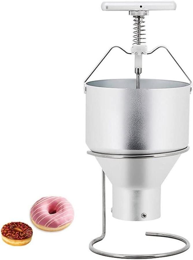 Donut Maker Donut Dispenser Gebak Maken Verstelbare Dikte 3L Capaciteit Zilver
