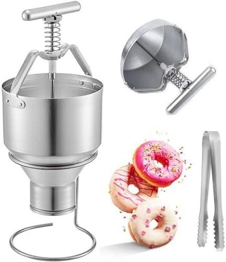 Donut Maker Donut Machine Zelf Donuts Maken Verstelbare Depositor 5L Capaciteit Zilver