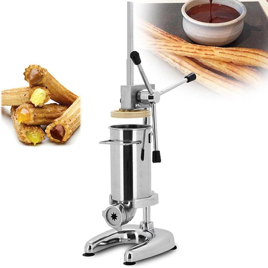 Donut Maker Frituurmaker Deeg Gebak Maken 5 Vormen 2L 3L Capaciteit Zilverkleurig