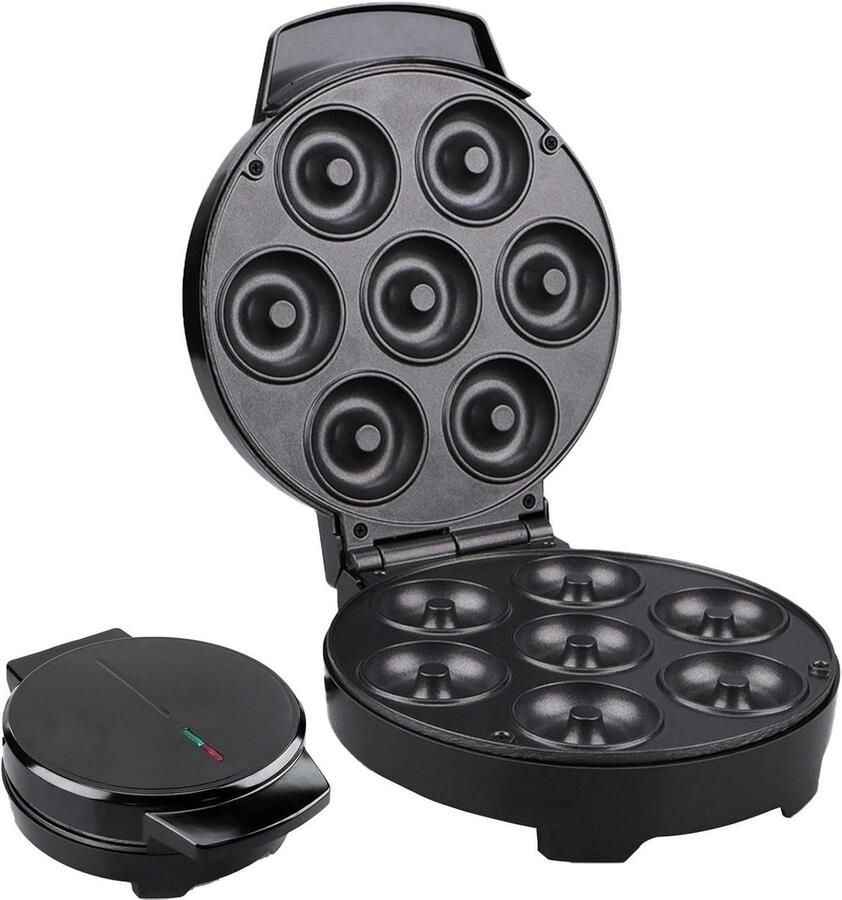 Donut Maker Machine Mini Donut Makers Zelfgemaakte Snacks Maken Antiaanbaklaag 7 Gaten Wit