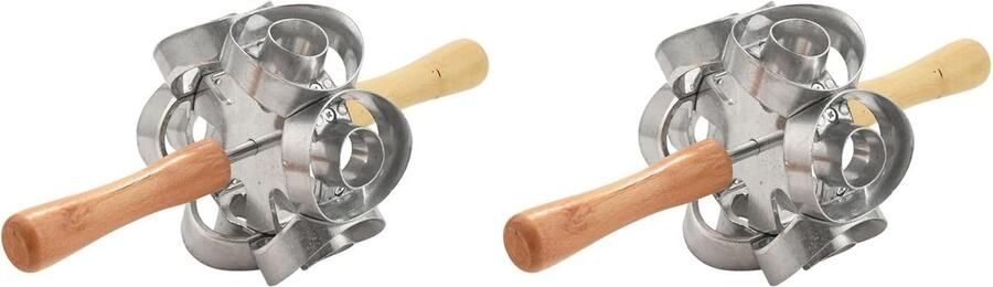Donut Snijmachine Cake Vorm Bakken Thuis Precisie Snijden 6 Stuks Per Rotatie Houtkleur