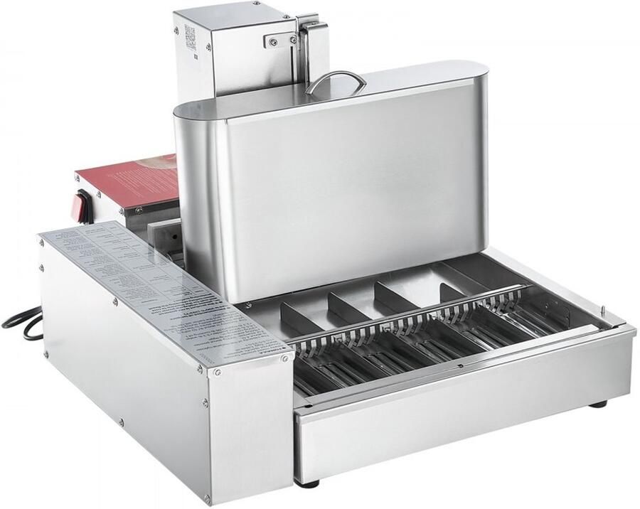 Donutmachine Automatisch 6 Rijen 304 Roestvrij Staal 9 1 Liter Olietank Voor Horeca En Bakkerij